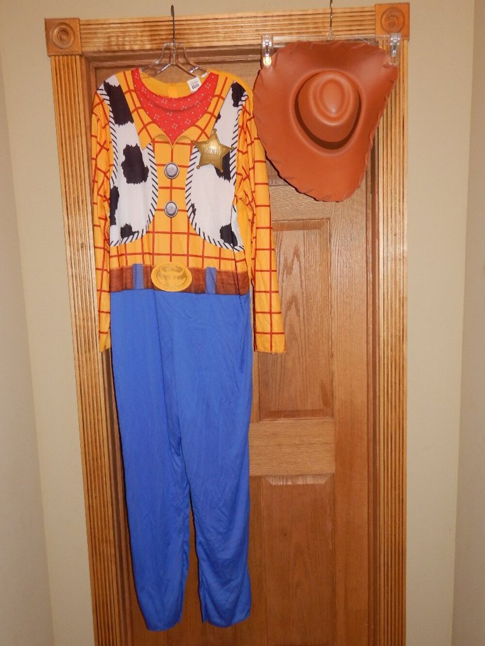 Disney Pixar Toy Story Woody Costume Adult Jumpsuit Cowboy & Hat Men’s XL 40/42